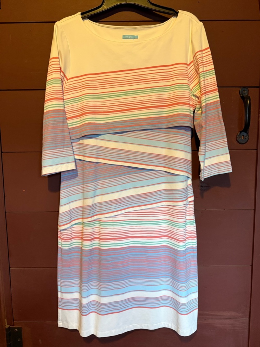 J. McLaughlin Pastel Multistripe Midi Dress